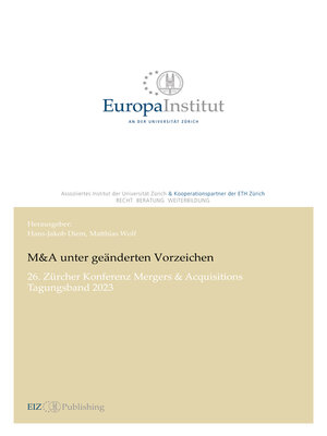 cover image of M&amp;A unter geänderten Vorzeichen